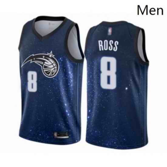 Mens Orlando Magic 8 Terrence Ross Authentic Blue Basketball Jersey City Edition